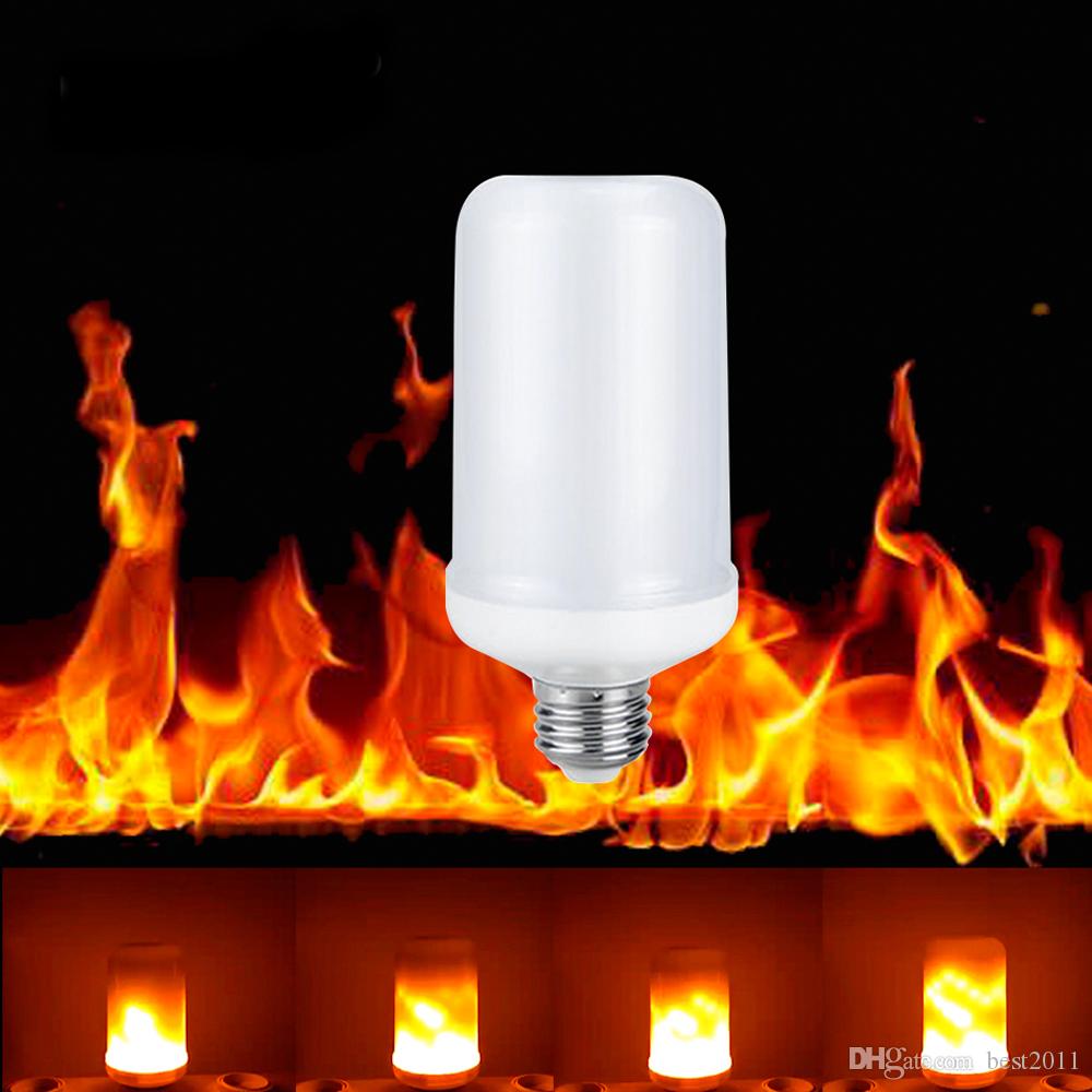 Fake Flames for Fireplace Unique E27 E26 2835 Led Flame Effect Fire Light Bulbs 7w 9w Creative Lights Lamp Flickering Emulation atmosphere Decorative Lamps E12 Led Bulb E11 Led Bulb