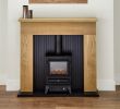 Faux Fireplace Logs Beautiful Oak Fireplace Black Electric Stove Fire Oak Surround Suite