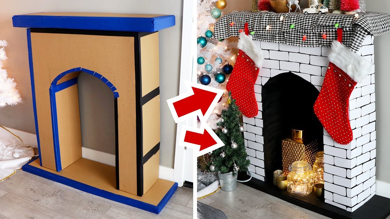 Faux Fireplace Mantel Diy Luxury Diy Faux Fireplace Made Of Cardboard Hgtv Handmade