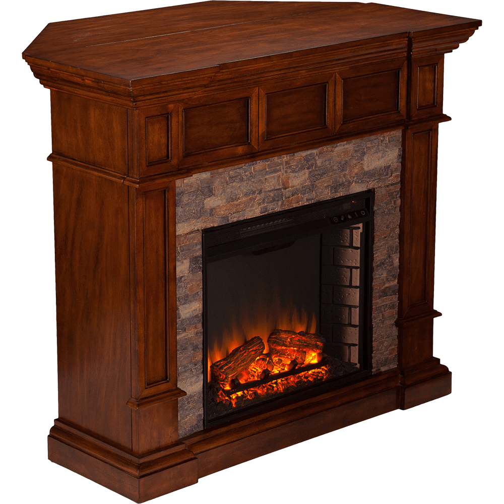 sei fe9637 merrimack simulated stone convertible electric fireplace corner fit