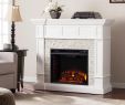 Faux Stone Electric Fireplace Unique Amesbury 45 5 In W Corner Convertible Electric Fireplace In White