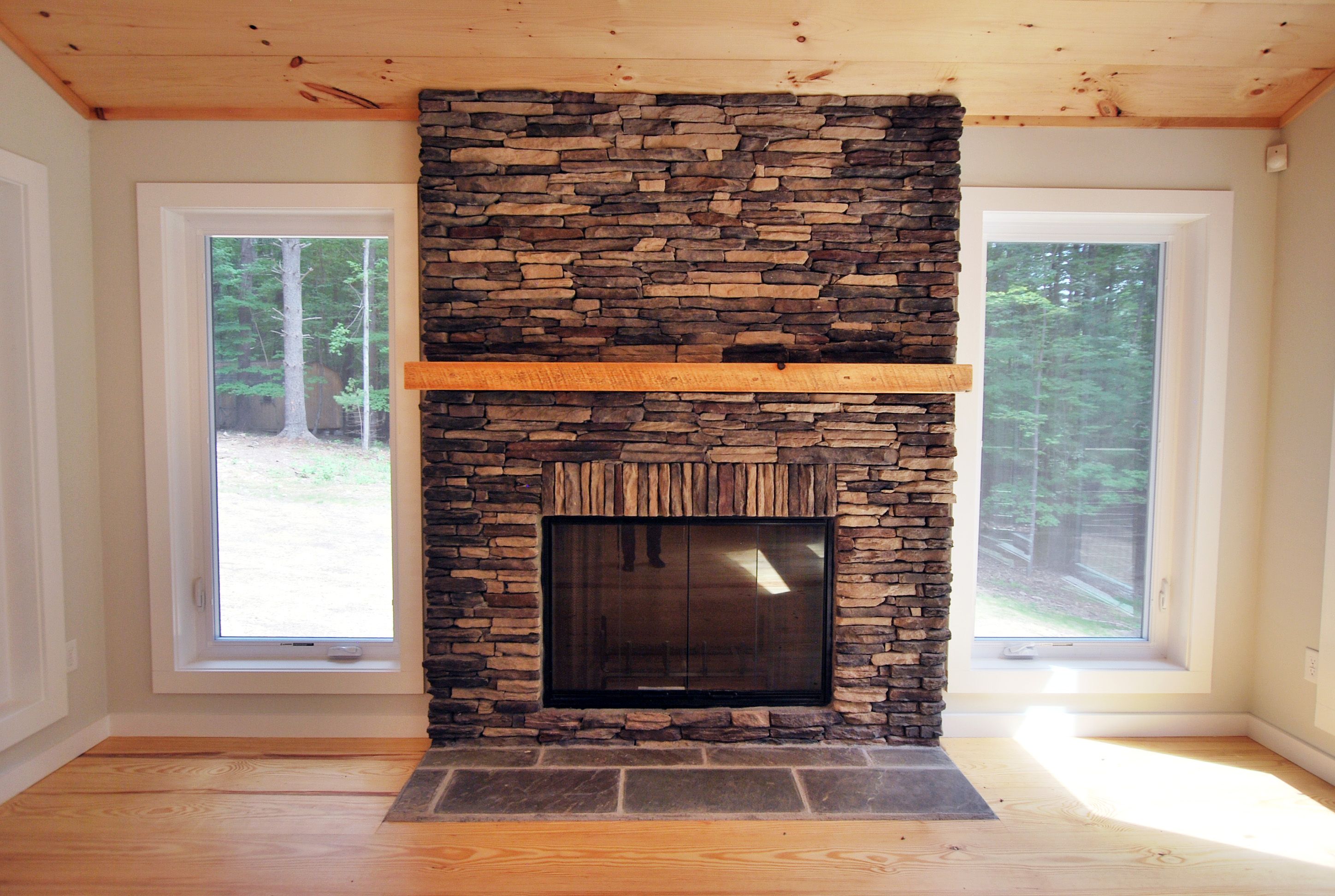 Fieldstone Electric Fireplace New Tennessee Laurel Cavern Ledge Stone with A Smooth Beam