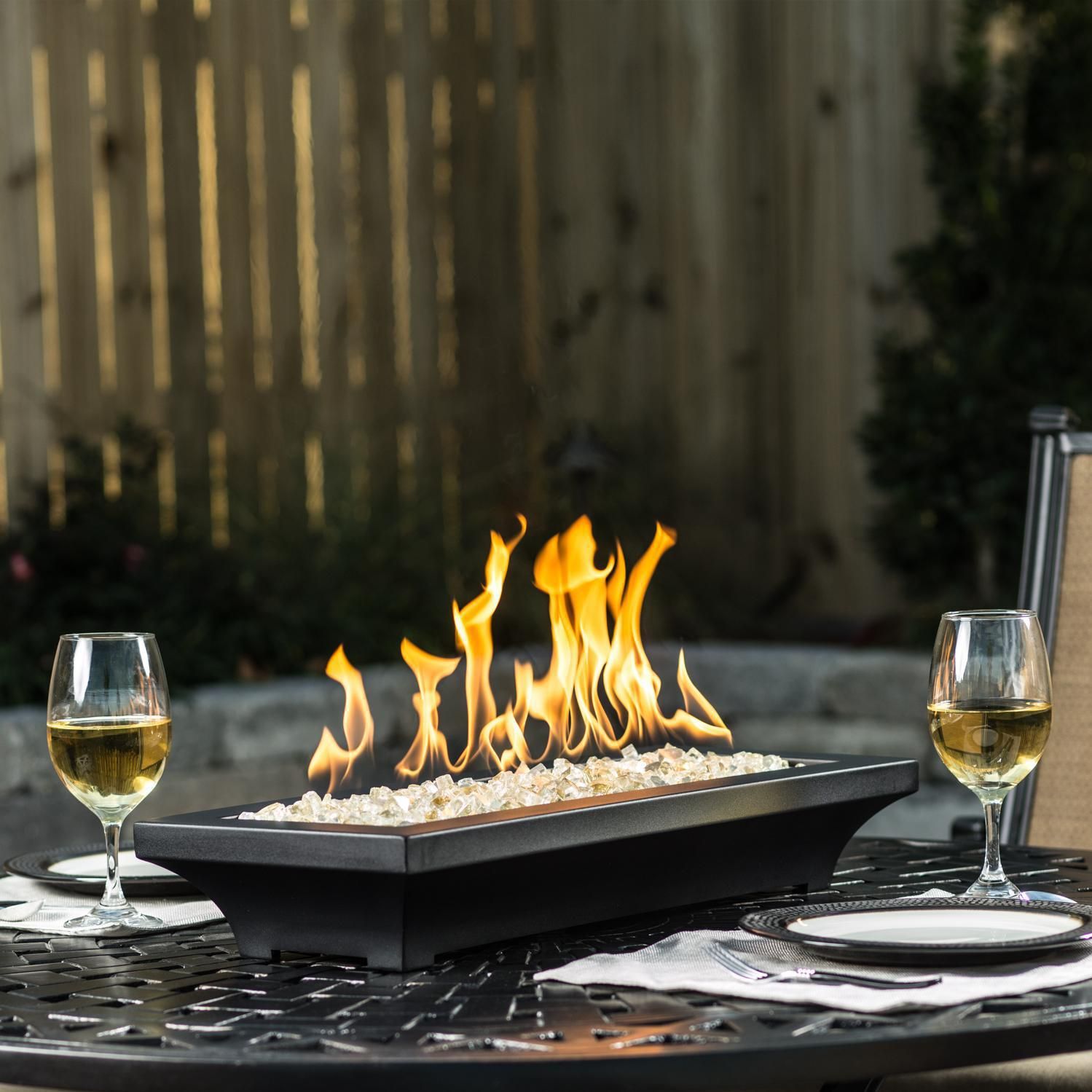 Lakeview Lavelle 24" Table Top Natural Gas Fire Pit Black 580d dbd0c87f064b173da0a1fe