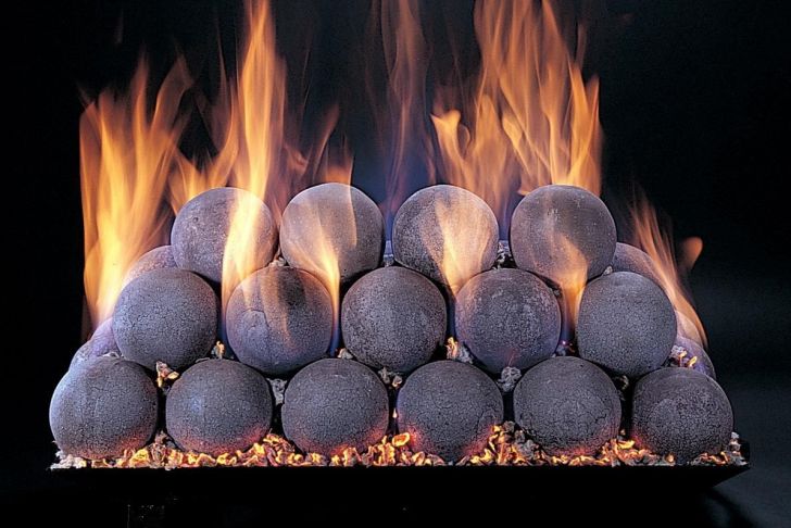 Fireballs for Fireplace Lovely 18&quot; Natural Fire Balls Vented Match Light Custom Embers Pan