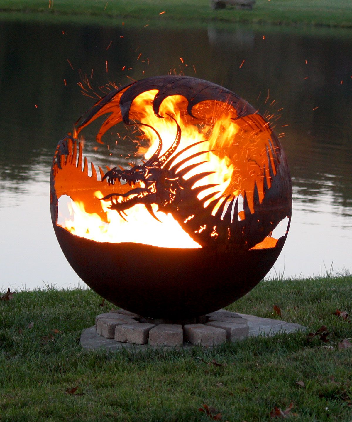 Fireballs for Fireplace Luxury Pendragon S Hearth Dragon Fire Pit Sphere by Artist Melissa