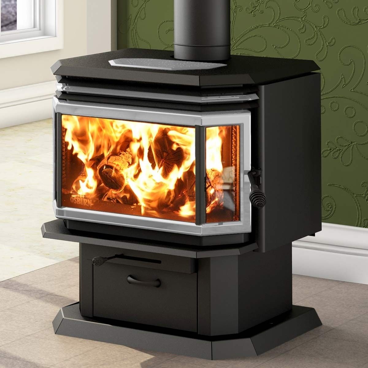 Fireboxes for Wood Burning Fireplaces Unique Osburn 2200 Metallic Black Epa Wood Stove Ob In 2019