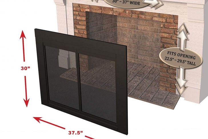 Fireplace Accessories Amazon New Pleasant Hearth at 1000 ascot Fireplace Glass Door Black Small