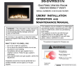 Fireplace Air Vents New Brigantia 35 Dvrs31n Specifications