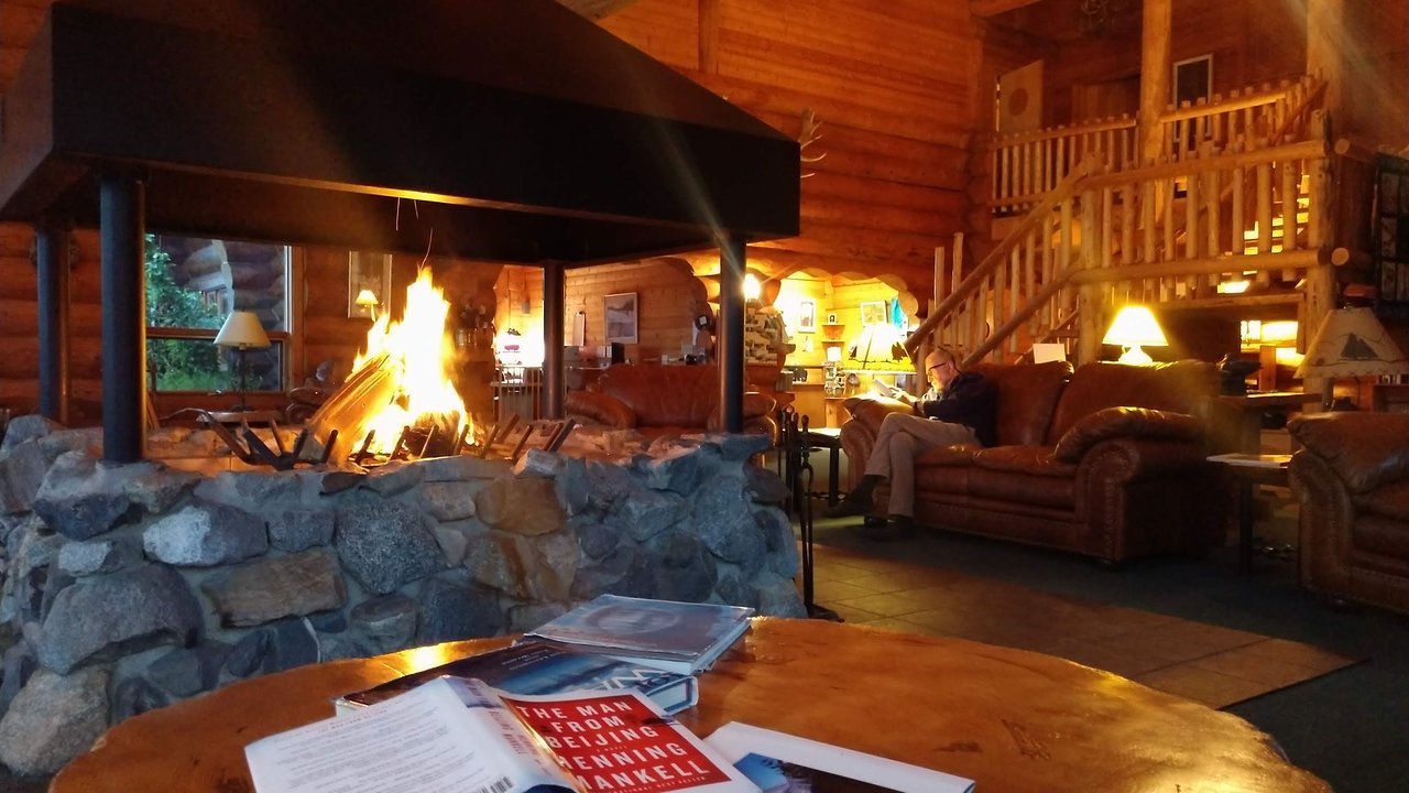 GLACIER BAY S BEAR TRACK INN Updated 2019 Prices & Hotel fireplace in the main