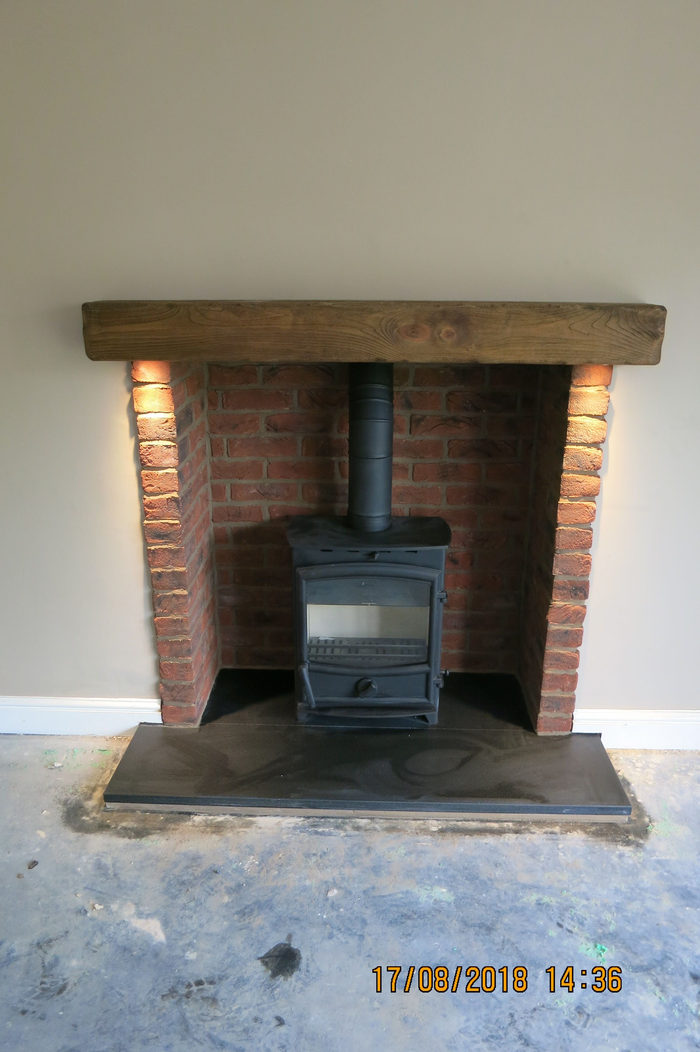 Fireplace and Granite Unique A Fireline Fx5w Multi Fuel Stove Created with A Brick