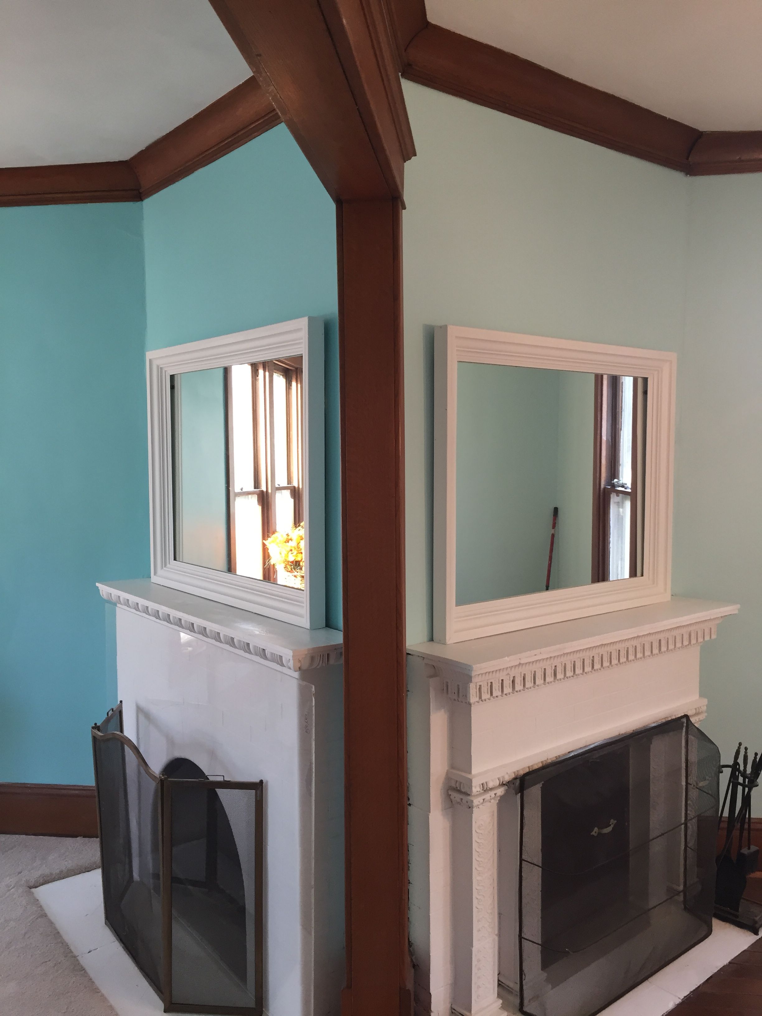 Fireplace Backing Inspirational We Used Three Different Kinds Of Molding Layered On Each
