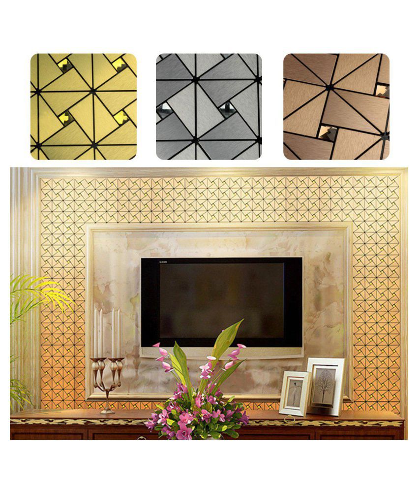 Fireplace Backsplash Lovely 30x30cm Mosaic Aluminum Tile Self Adhesive Wallpaper Kitchen Backsplash Sticker