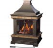 Fireplace Brick Cleaner Home Depot Beautiful Sunjoy Amherst 35 In Wood Burning Outdoor Fireplace