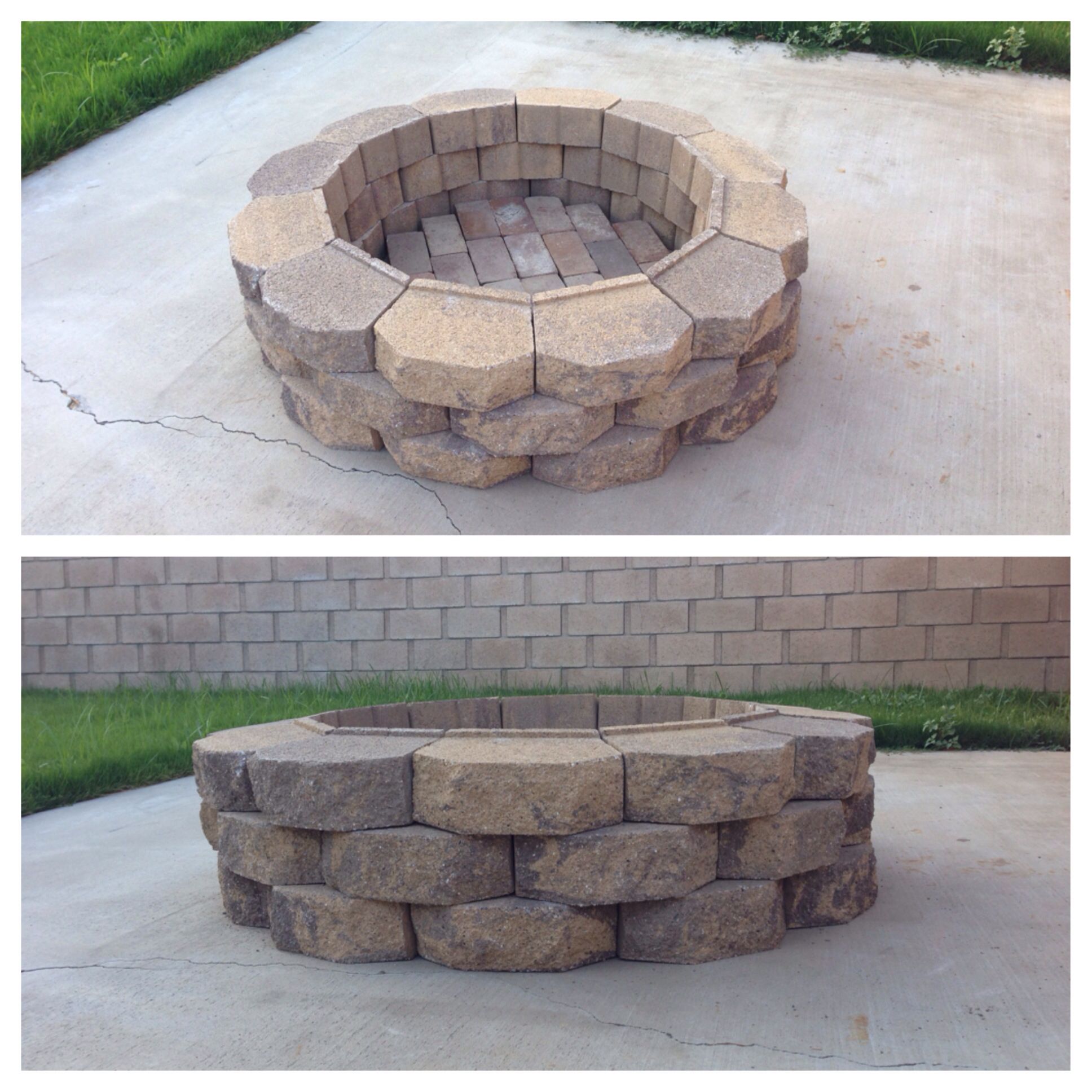 Fireplace Brick Home Depot Best Of Diy Fire Pit 36 Retaining Wall Bricks Home Depot Layered