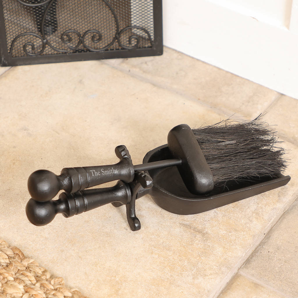 Fireplace Broom Beautiful Personalised Black Fireside Hearth Set