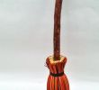 Fireplace Broom Elegant Sunset orange and Mysterious Black Traditional American