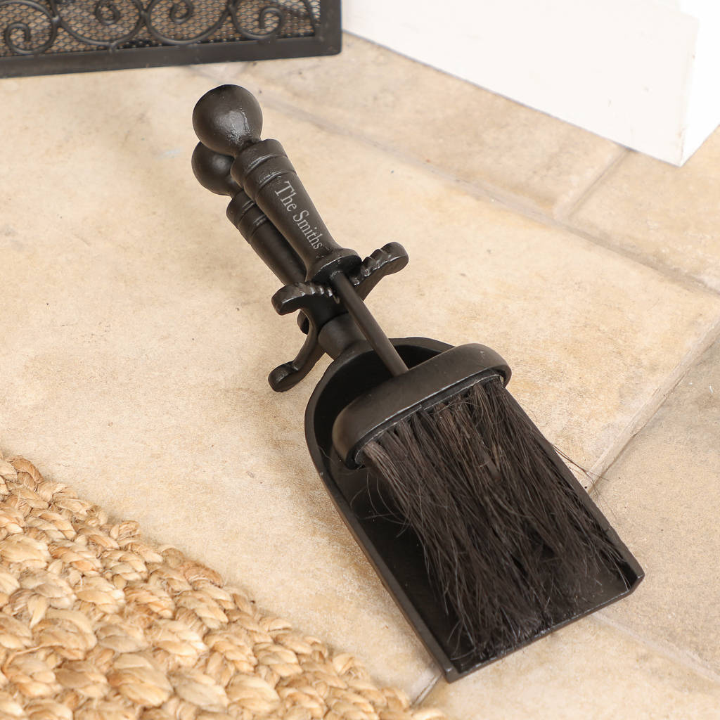 Fireplace Broom Unique Personalised Black Fireside Hearth Set