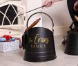 Fireplace Bucket Unique Personalised Black Coal Bucket with Shovel