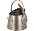 Fireplace Bucket Unique Personalised Silver Iron Coal Scuttle