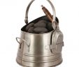 Fireplace Bucket Unique Personalised Silver Iron Coal Scuttle