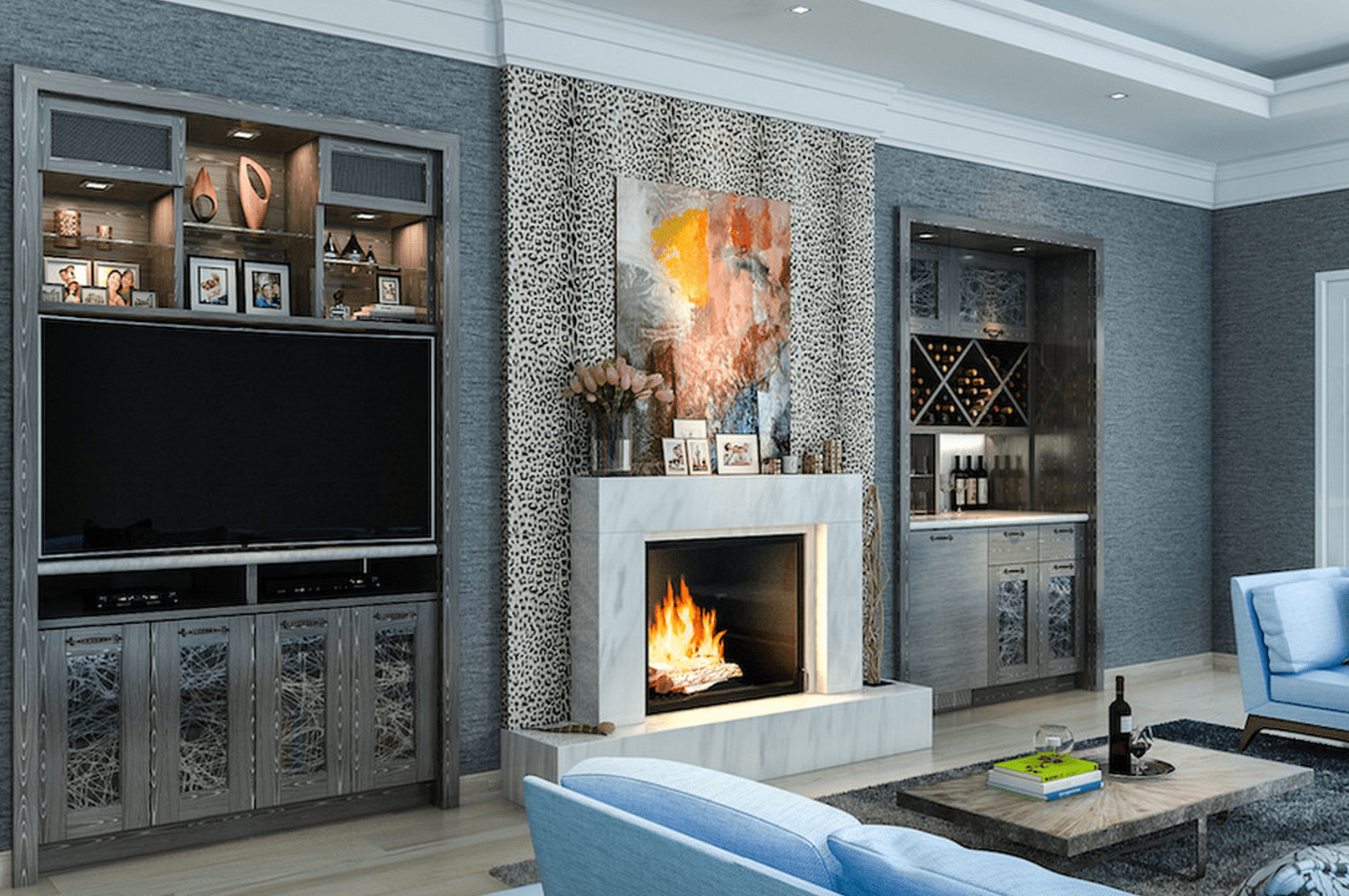 Custom bar and entertainment center Closet Factory 587ac89f3df78c17b60a3fce