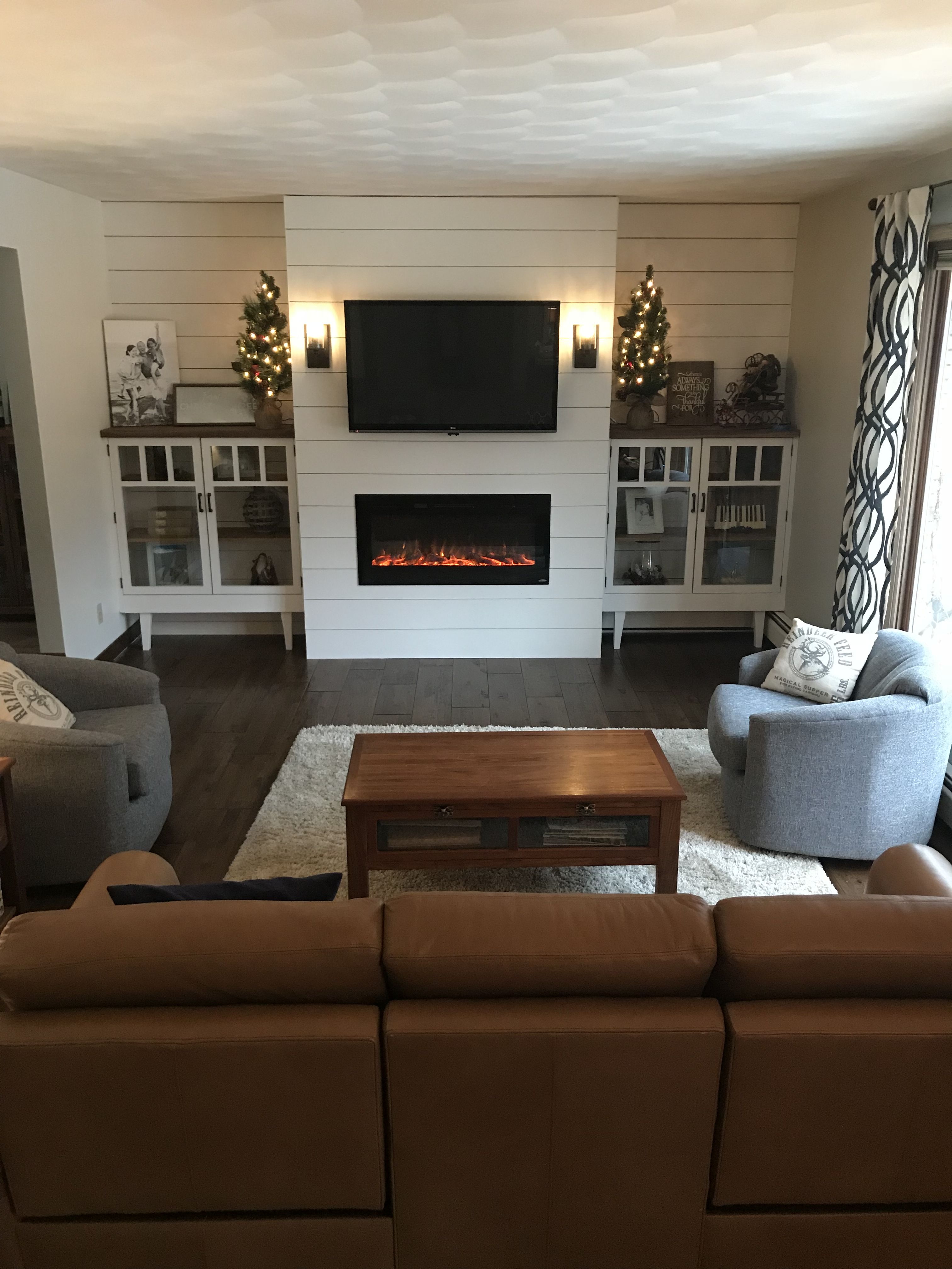 Fireplace Cabinets Each Side Awesome Built In Cabinets with Shiplap Fireplace