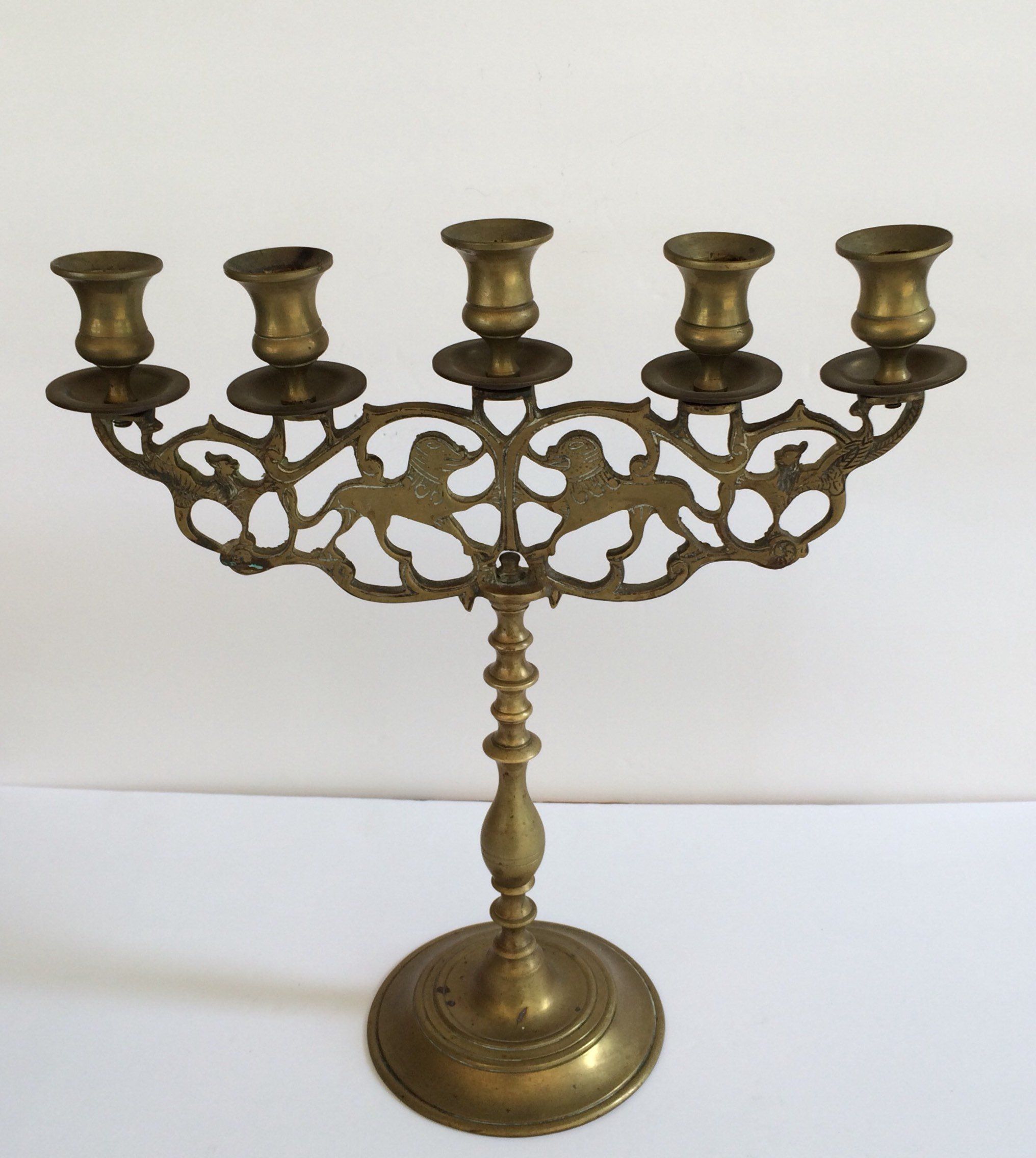 Fireplace Candelabra Inspirational Five Arm Brass Shabbat Candelabra with Lions Of Judah