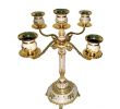 Fireplace Candelabra New Candle Holders 5 Arms Shiny Golden Plated Candelabra Romantic and Luxury Metal for Wedding events Party Home Table Decoration Candle Holders for