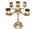 Fireplace Candelabra New Candle Holders 5 Arms Shiny Golden Plated Candelabra Romantic and Luxury Metal for Wedding events Party Home Table Decoration Candle Holders for