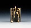 Fireplace Candle Set Awesome Black Candle Holders with Dripping Gold