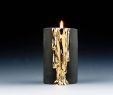 Fireplace Candle Set Inspirational Black Candle Holders with Dripping Gold