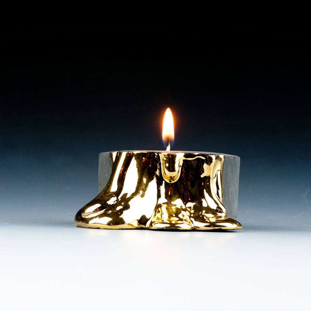 Fireplace Candle Set Inspirational Black Candle Holders with Dripping Gold