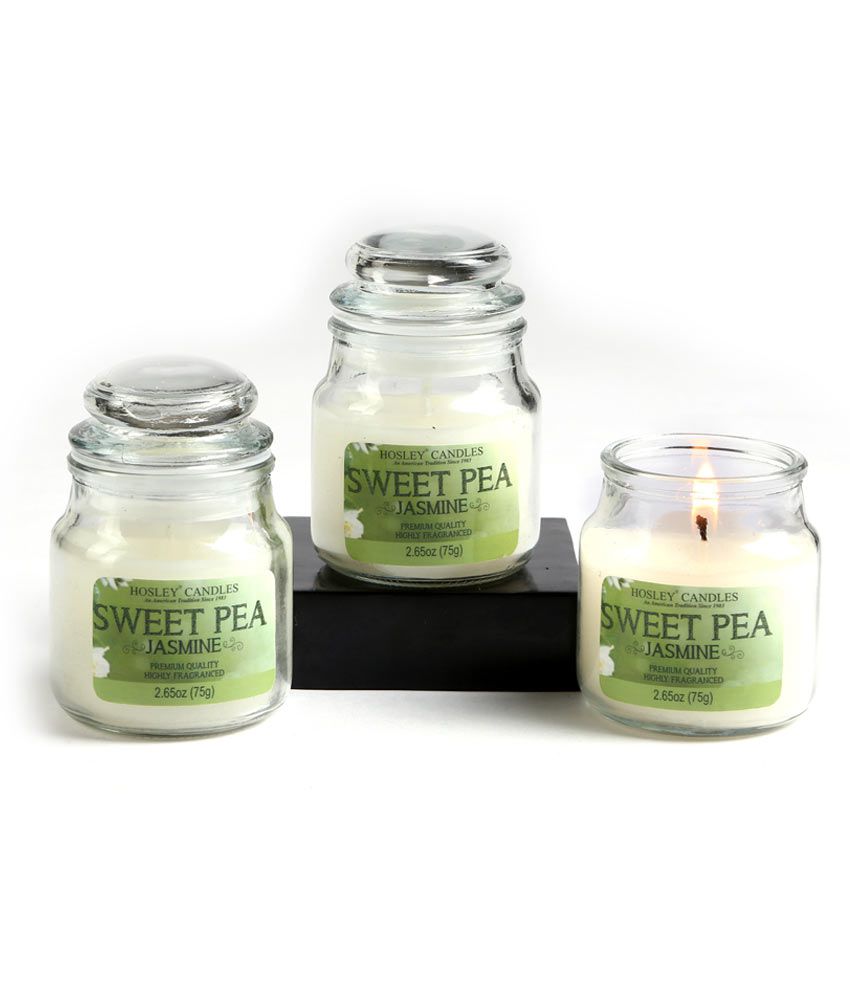 Fireplace Candle Set Luxury Hosley White Set 3 Sweet Pea Jasmine Small Jar Candles