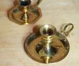 Fireplace Candle Set New Set Of 2 Decorative Vintage Candle Holders Thumb Hole Brass