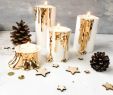 Fireplace Candle Set Unique Black Candle Holders with Dripping Gold
