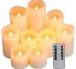 Fireplace Candle Set Unique Enzar Flameless Candles Candles Set 4" 5" 6" 7" 8" Ivory