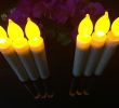 Fireplace Candle Set Unique Halloween House Decoration Flameless Taper Candles Set Of