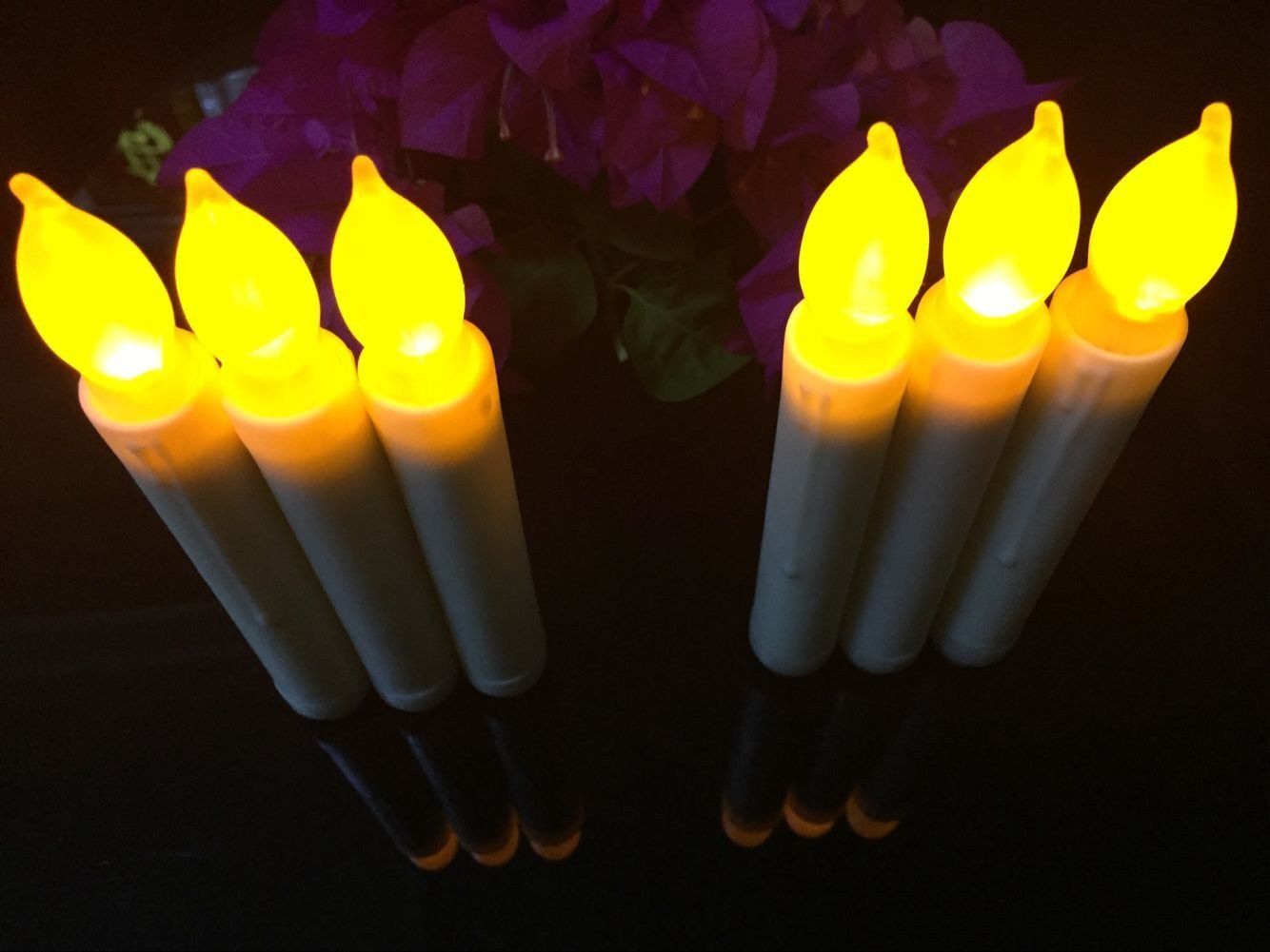 Fireplace Candle Set Unique Halloween House Decoration Flameless Taper Candles Set Of