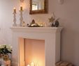 Fireplace Candles Luxury Mit Kerzen Und Winter Deko sowie Gold Spiegel