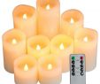 Fireplace Candles with Remote Unique Enzar Flameless Candles Candles Set 4" 5" 6" 7" 8" Ivory