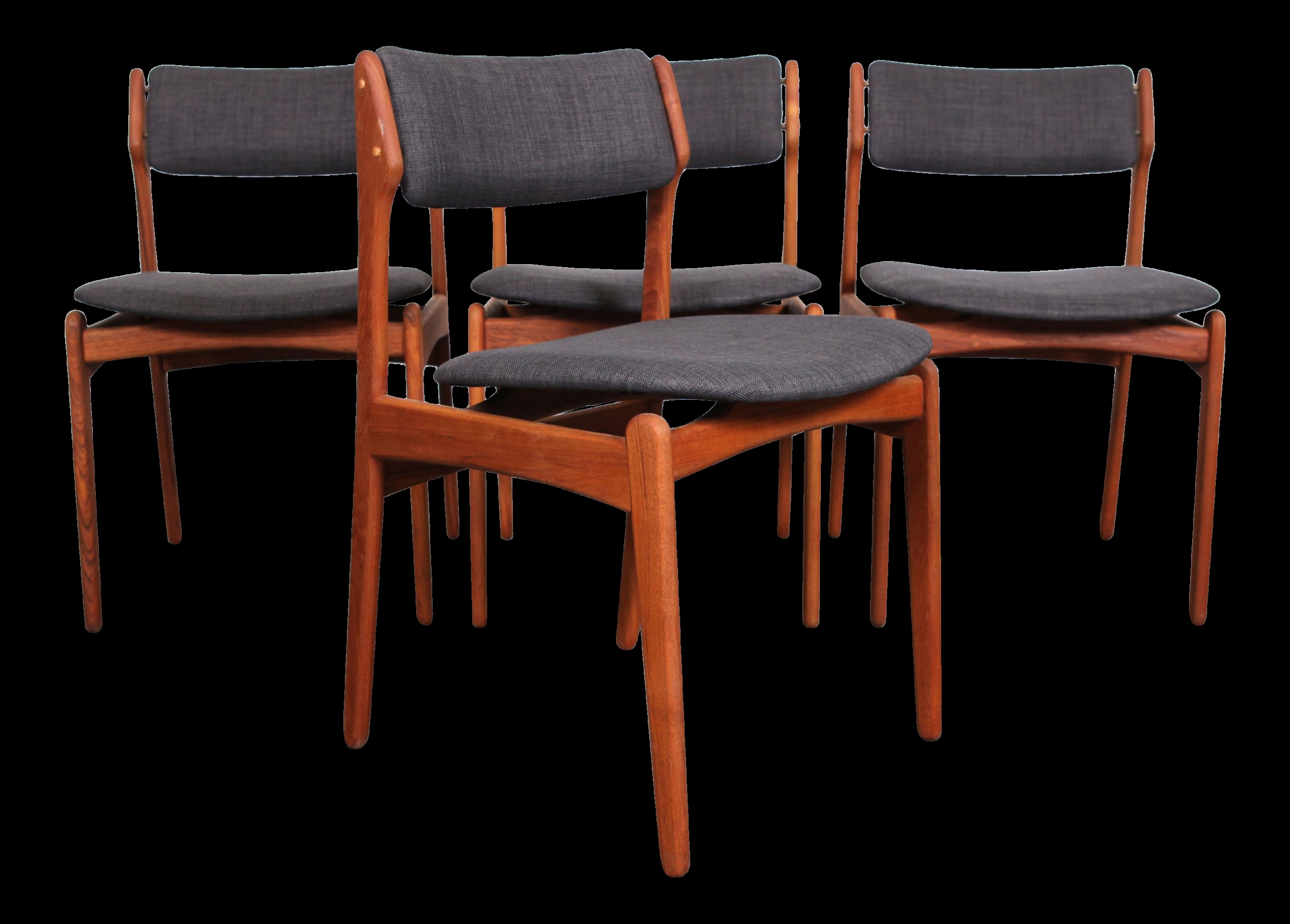 eric buch o d mobler mid century modern teak dining chairs set of