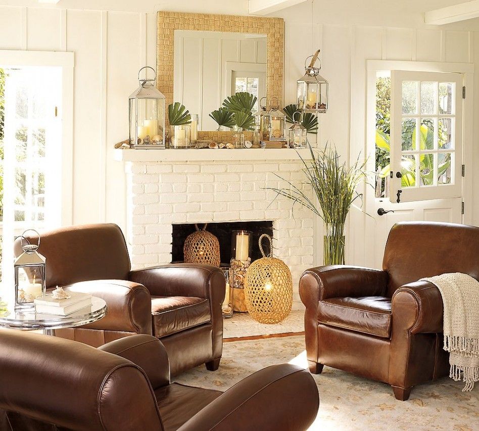 Fireplace Chairs Inspirational Coastal with Leather Furniture In 2019