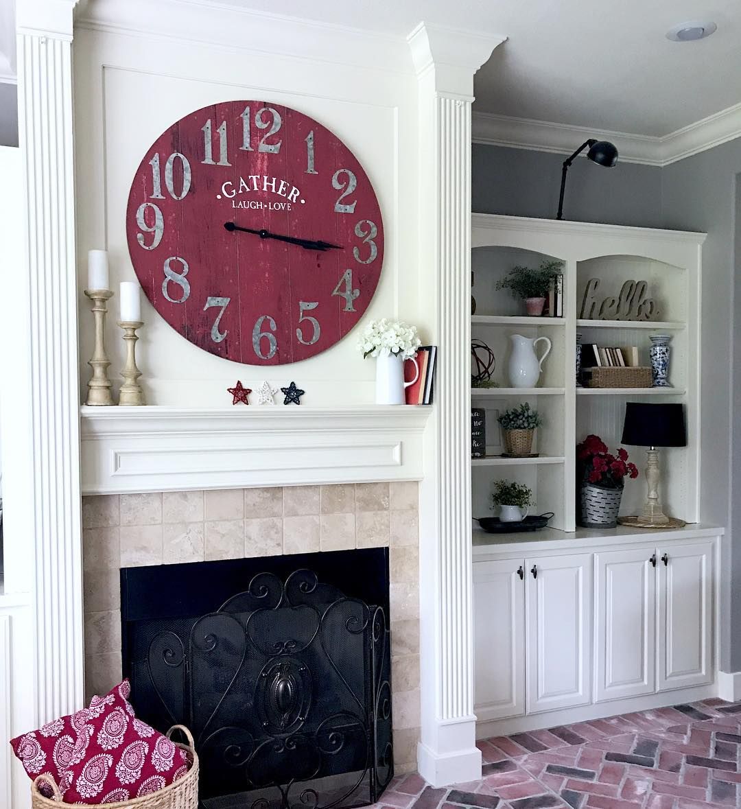 Fireplace Clock Unique No Photo Description Available Etsy Shop In 2019