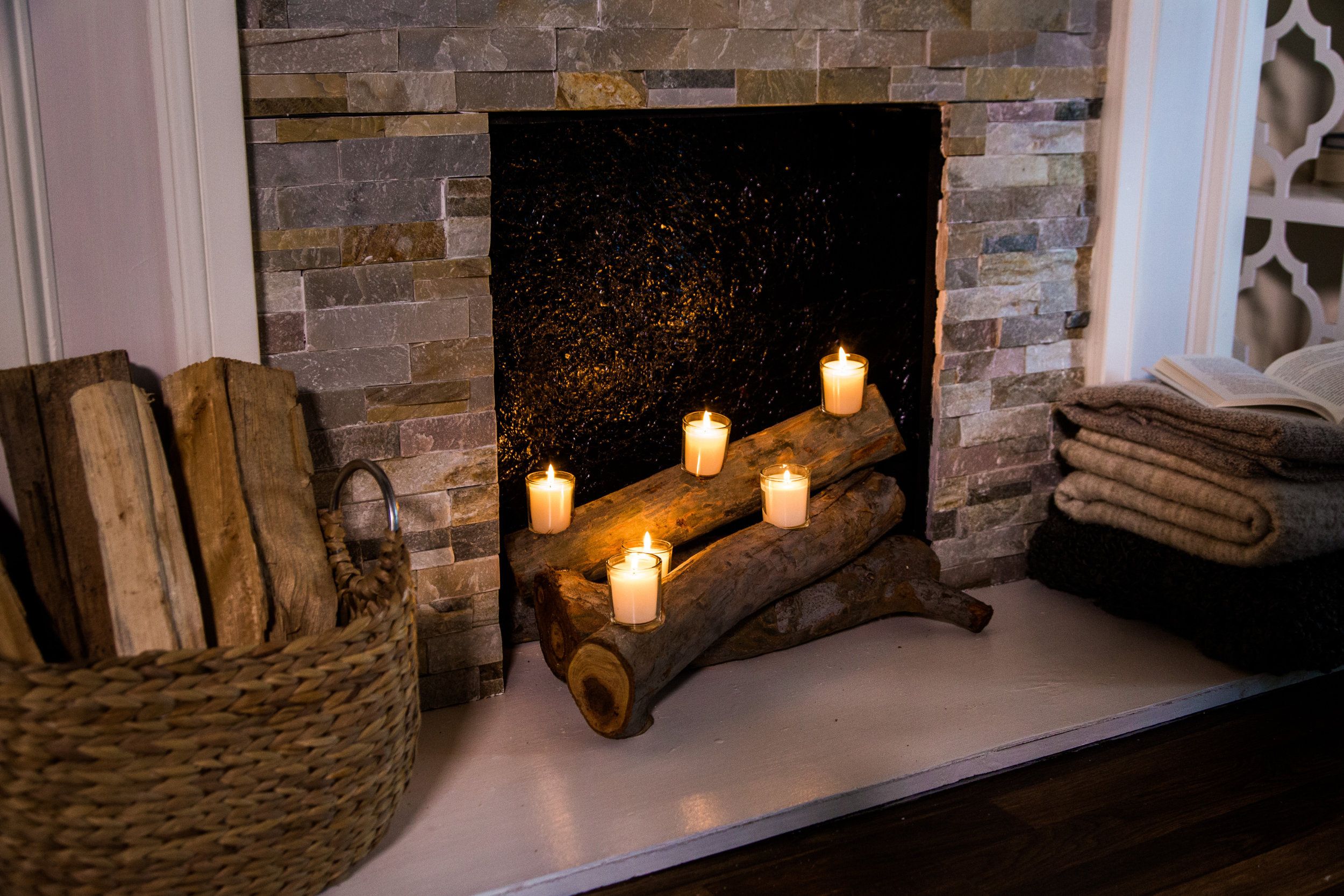 Fireplace Craft Beautiful Diy Faux Fireplace Logs Home &amp; Family
