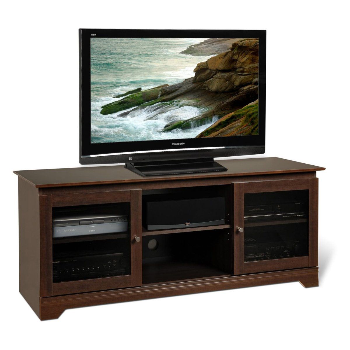 Francesca TV Stand Espresso Home df660dce1882e dee6e93
