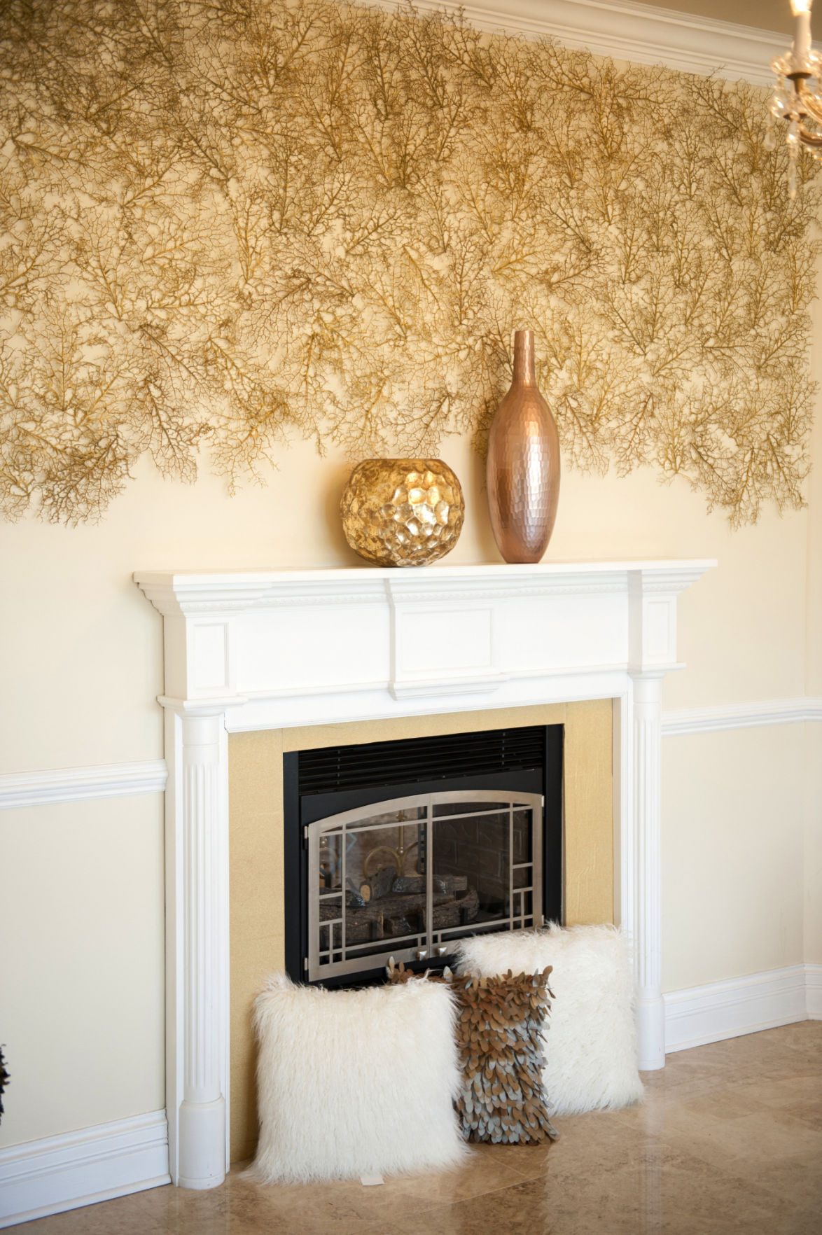 Fireplace Crown Molding Lovely Artistic Updates Lend Middle Eastern Glam to This Munster