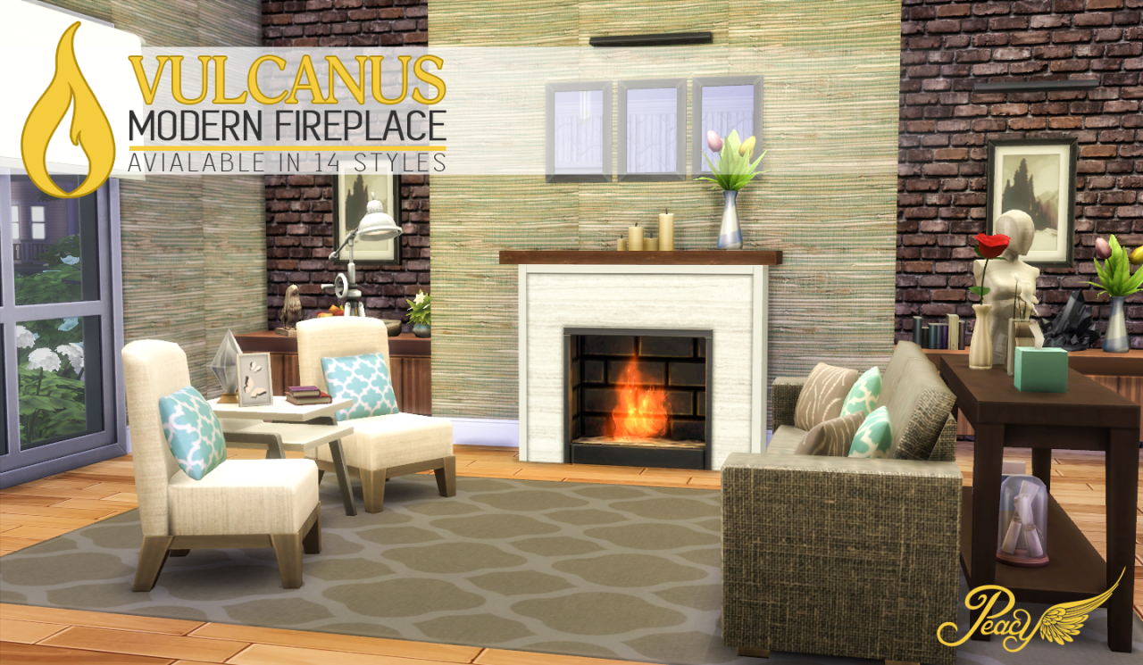 Fireplace Denver Unique the Sims 4 Peacemaker S Vulcanus Modern Fireplace