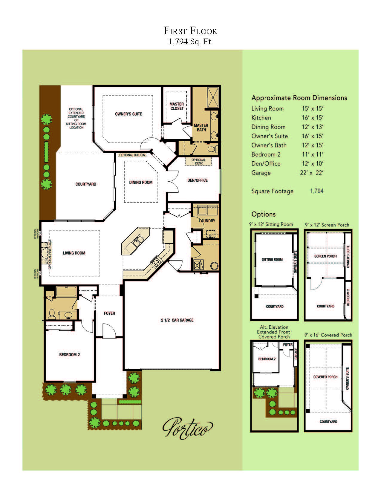 Fireplace Dimensions Plan Beautiful the Portico First Floor Plan View