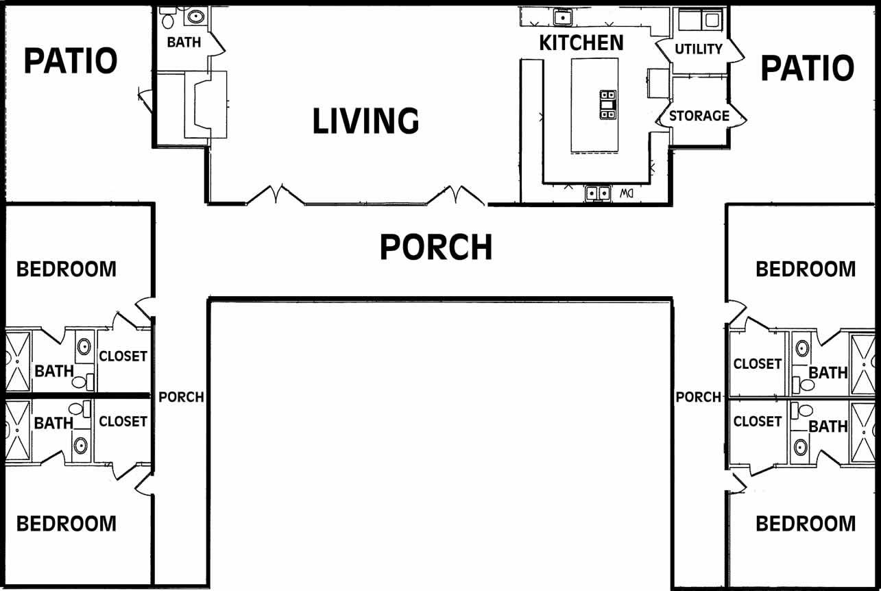 Fireplace Dimensions Plan Unique U Shaped Floor Plans