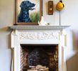 Fireplace Dogs Elegant Pet Portrait Oil Painting
